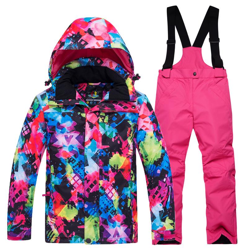 Children's Thickened Two-Piece Ski Suit for Boys and Girls - Warm Outdoor Winter Wear