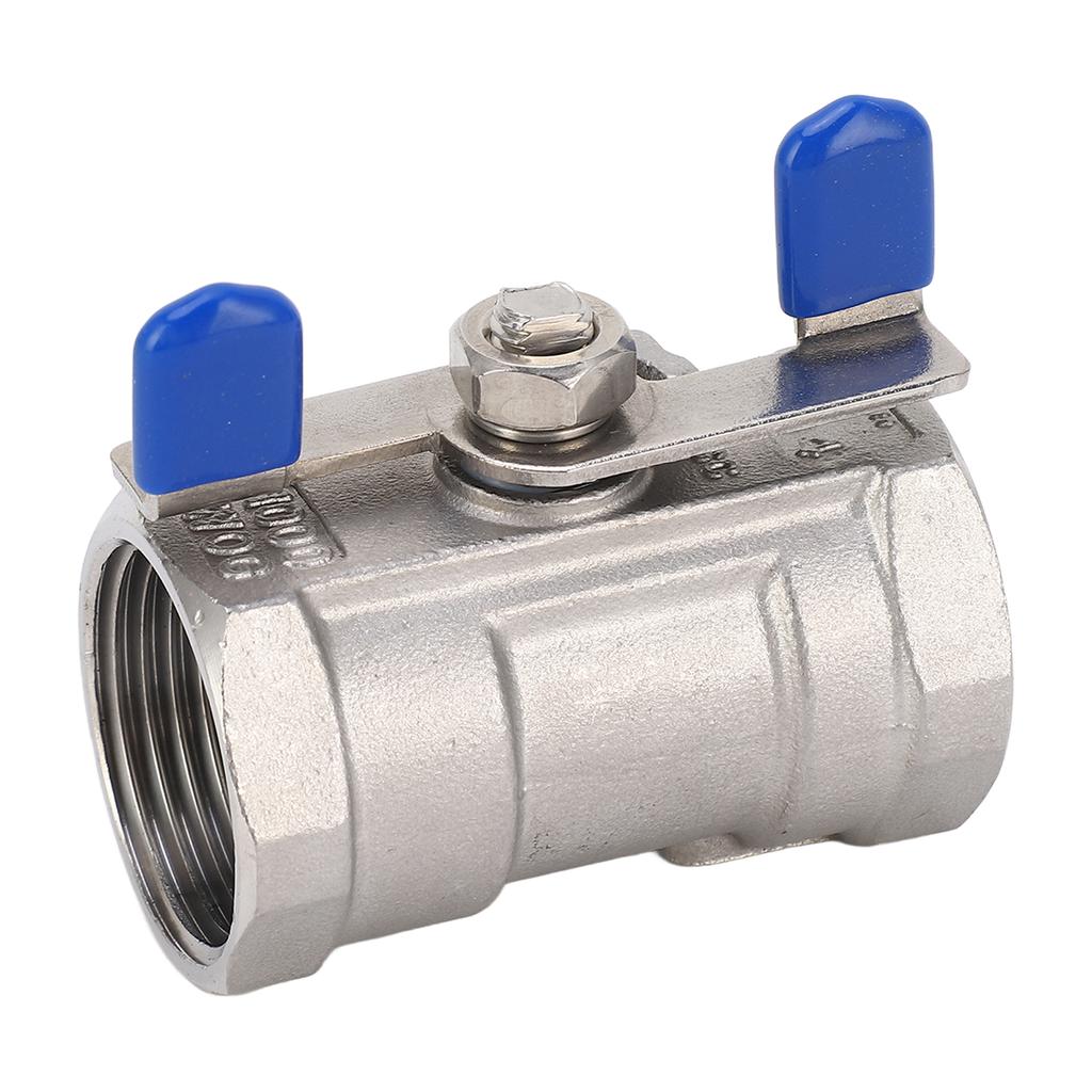 1in Vollanschluss-Kugelhahn Edelstahl Schmetterlingsform Doppel-Innengewinde Kugelhahn für Garten