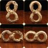 Brass Gold Snake Hand Handle Piece Exercise Finger Activity Metal Handicraft Decompression Artifact Pure Copper Ingot Snake Bronze Artifact