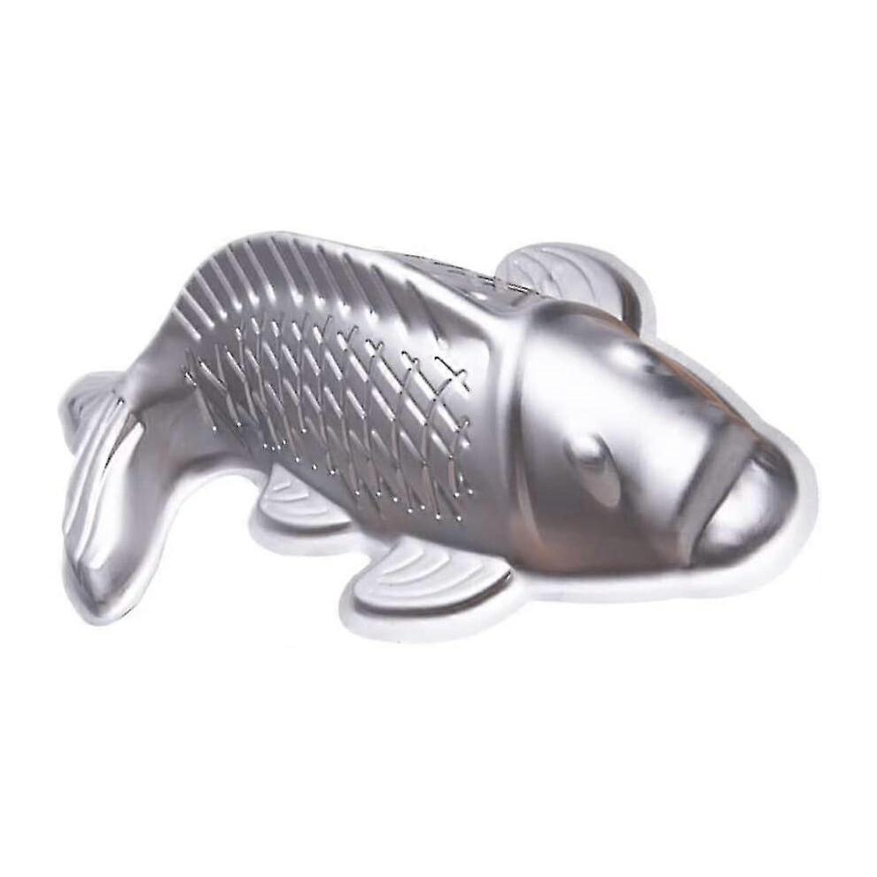 Forma do pieczenia ciasta rybnego ze stopu aluminium Kształt karpia Forma do ciasta Puszka Urodzinowa do dekoracji ciasta Srebrna - DD0