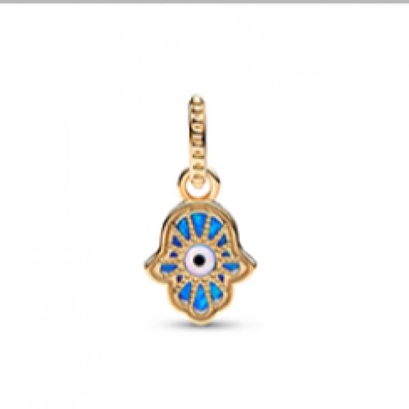 Pandora Opalescent Blue Hamsa Hand Dangle Charm 762699c01