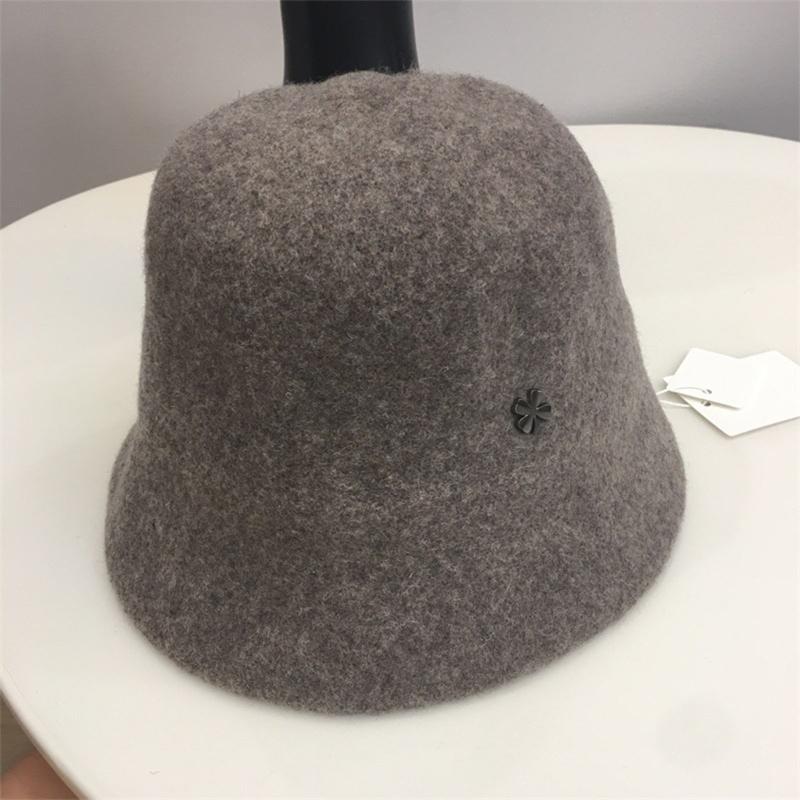Solid Color Cloche Hat Basin Hat Wool Fisherman Hat for Chilly Outdoor Activitie