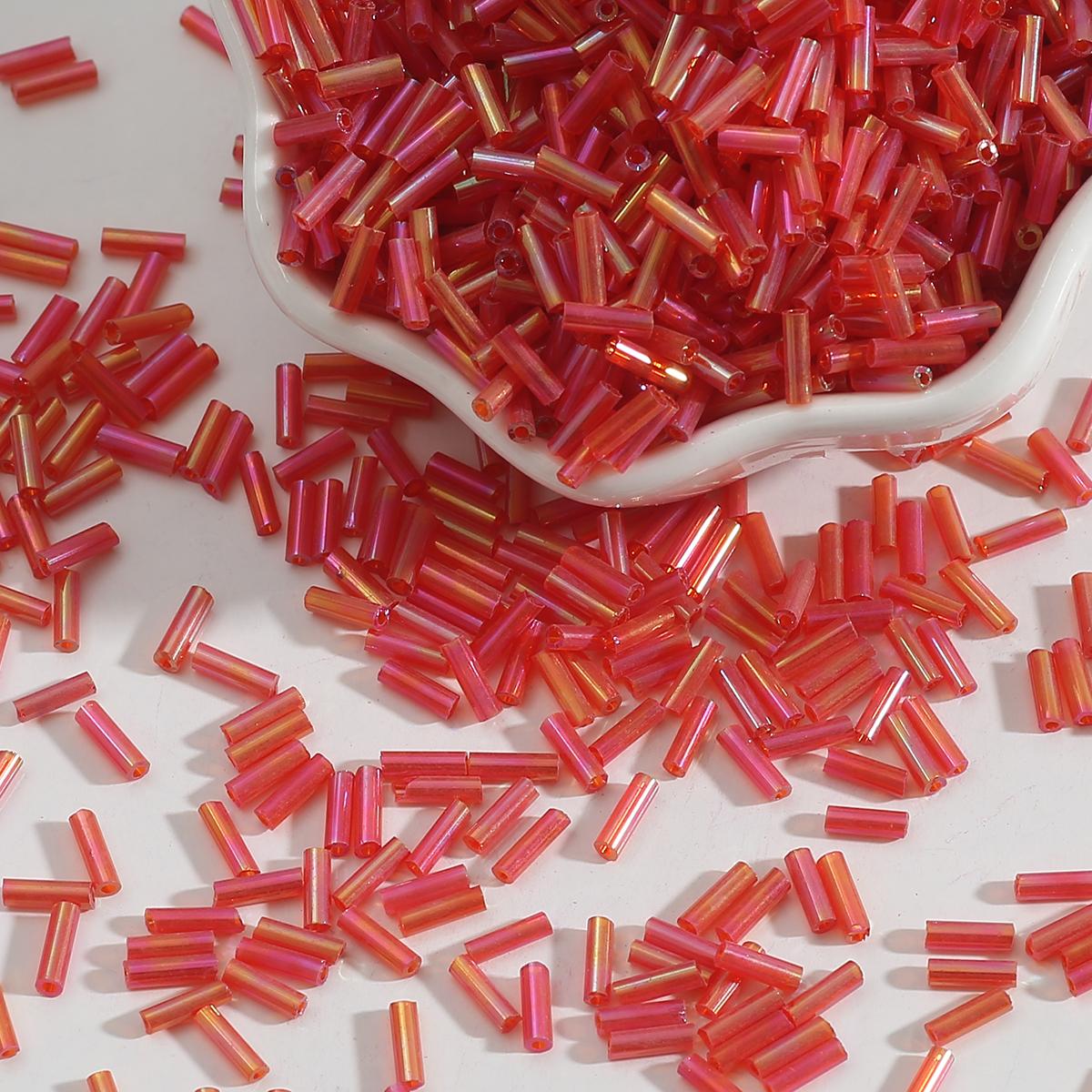 

300/700 шт чешские цилиндрические стеклянные бусины европейские семенные длинная трубка с двумя отверстиями свободные бусины для изготовления ювелирных изделий 2x7mm 300pcs