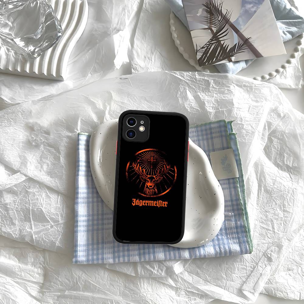 Hot J-JaegermeisterS For IPhone 15 16 Pro Max 11 12 13 14 XS XR X Plus 16E Matte Translucent Phone Cover