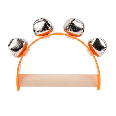 Campana de Mano Redonda Media de Madera Instrumentos Musicales Orff para Niños Mango de Castañuelas Juguetes Educativos Divertidos Ayudas de Enseñanza para Bebés