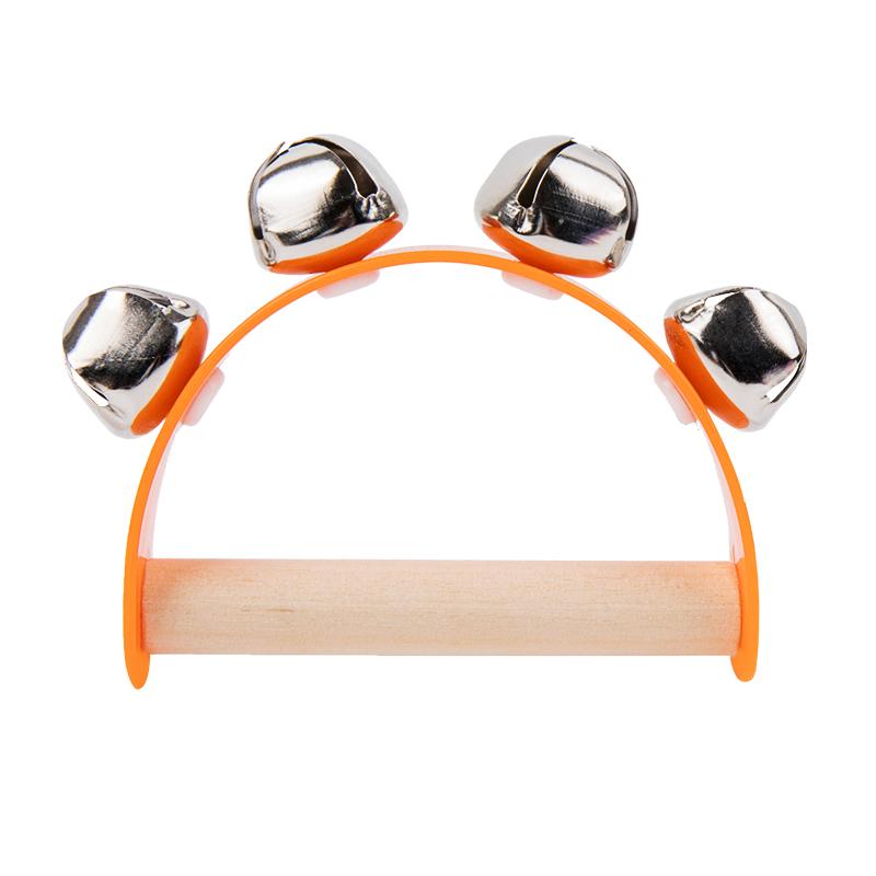 

Wooden Half Round Hand Ringing Bell Children Musical Orff Instruments Clapper Handle Educational Fun Toys Infant Teaching Aids