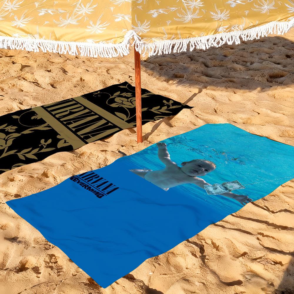 Rock Band N-Nirvana Towel Drying Bath Towel Applicable To Light Swimming Camping Yoga Beach Out
