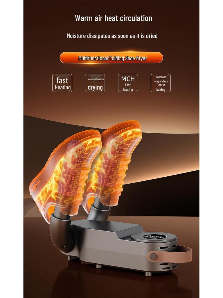 Smart Home Shoe Dryer with Timer - Dehumidifies, Deodorizes, and Sterilizes