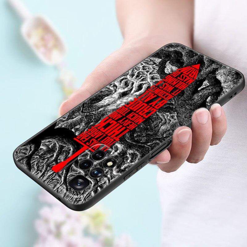 Anime Berserk Guts Phone Case For Xiaomi Redmi Note 11 10 9 8 Pro 11T 5G 10T 10S 9S 9T 9i 9C 9A 8T Soft TPU Black Cover