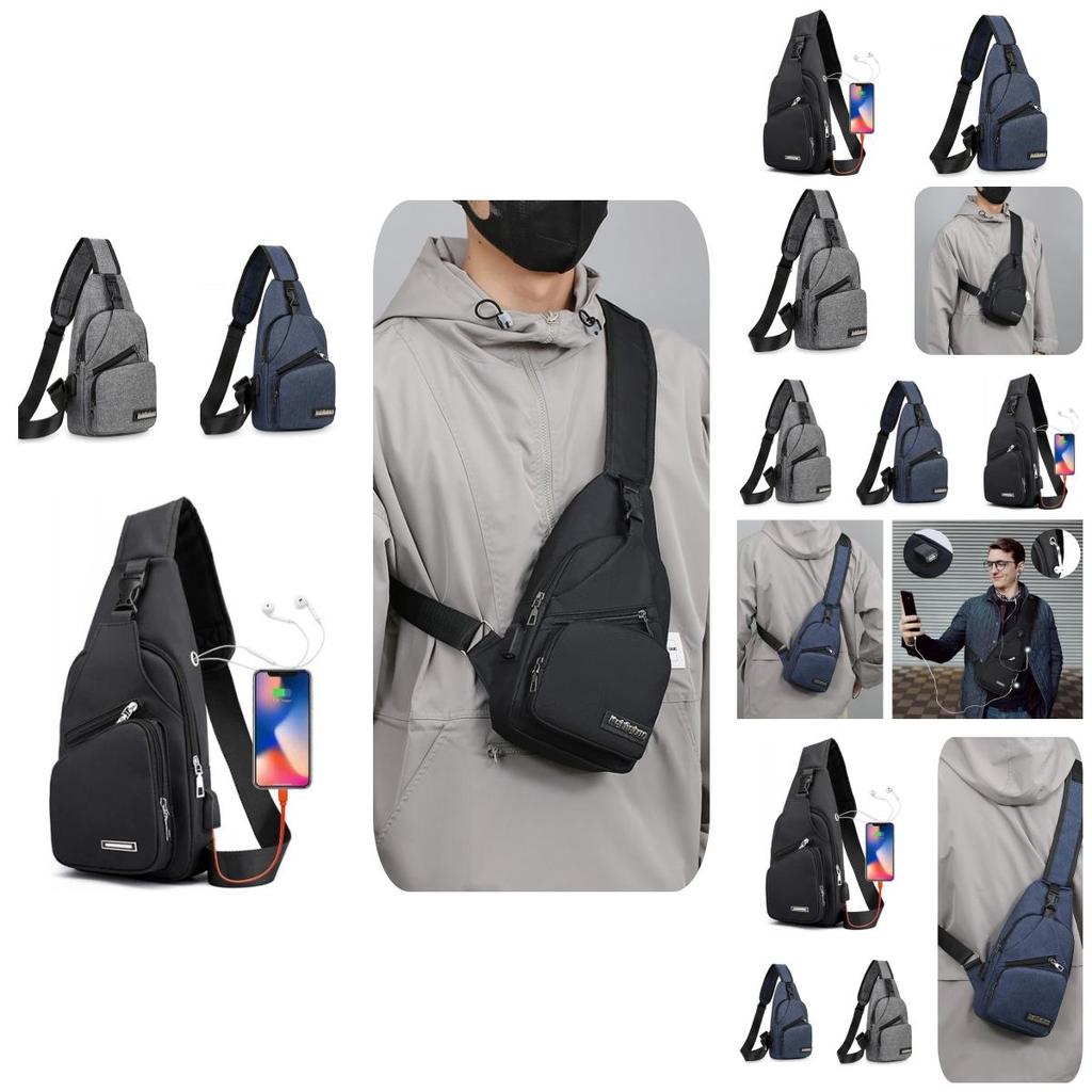 New Arrival Men's Chest Bag Stylish And Lightweight Suitable For Casual Travel Waterproof Canvas Material