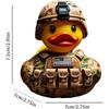 Armed Army Duck,Veteran Tribute Duck,Military Uniform Armed Forces Resin Ducks for Jeeps Ducking,Veterans Memorial Duck Honoring Veterans Rubber