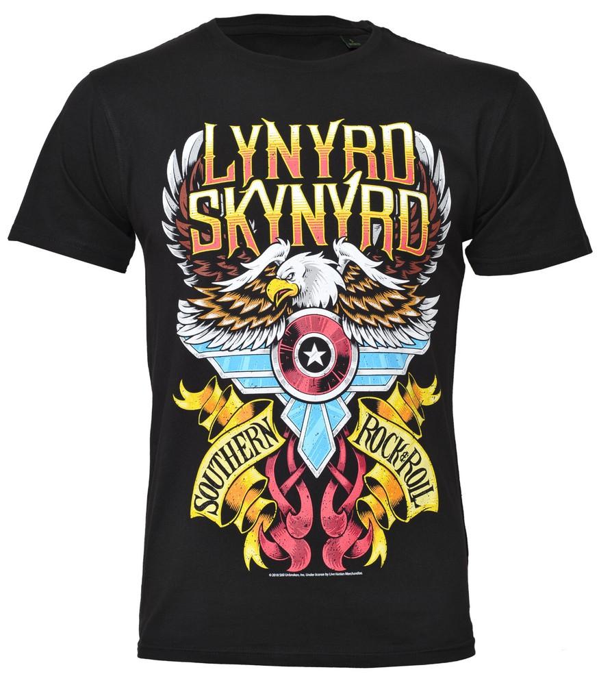 

Lynyrd Skynyrd T Shirt Southern Rock n Roll Black New Official L
