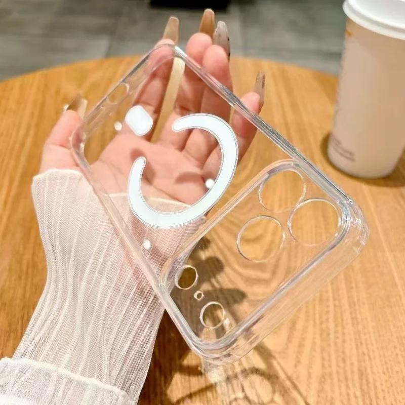 

Оригинальный прозрачный магнитный чехол для телефона Magsafe для iPhone 17 Pro 17 Pro Max 17 Air, прозрачный, противоударный, с поддержкой беспроводной зарядки iPhone Air