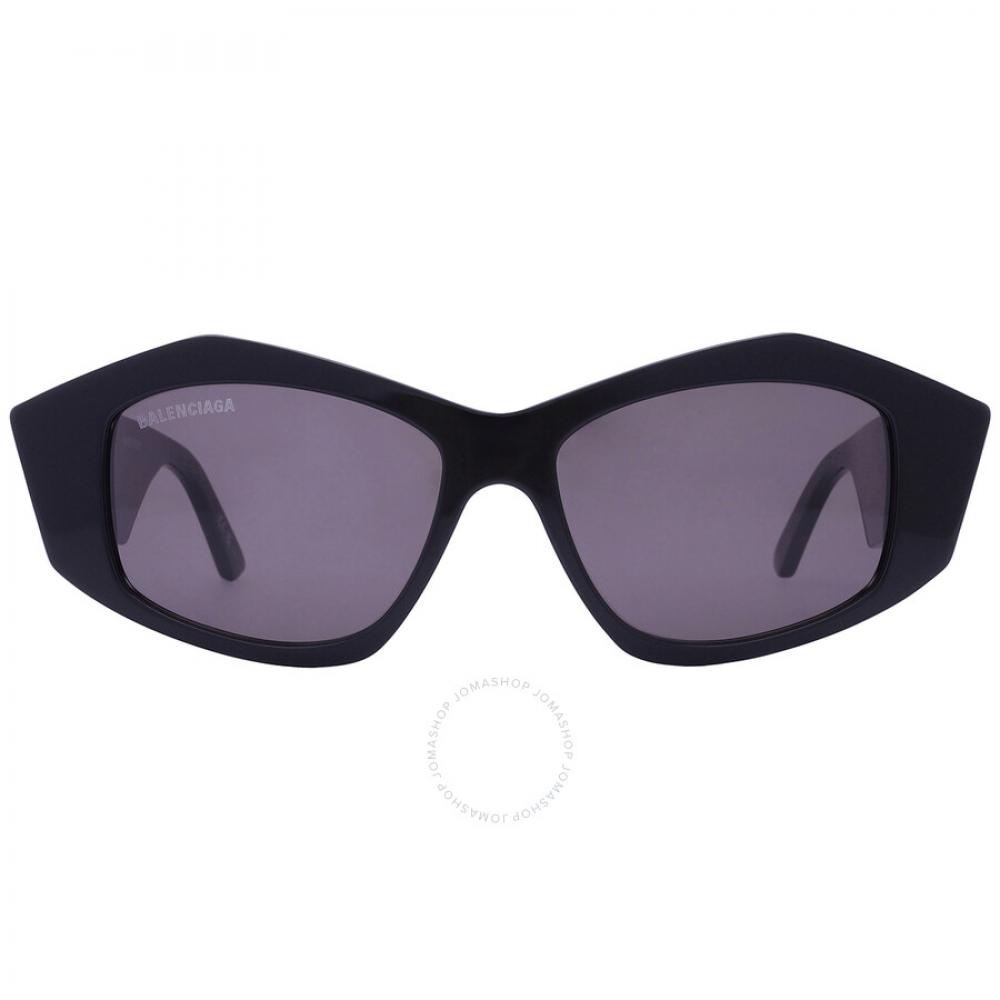 

Balenciaga Grey Irregular Ladies Sunglasses BB0106S 001 52