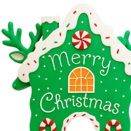 Yousheng Christmas Gingerbread Golf Game Set Indoor Party Activity Golf Game with Candy Cane Club And 6 Balls Holiday Party Games for Family Kids