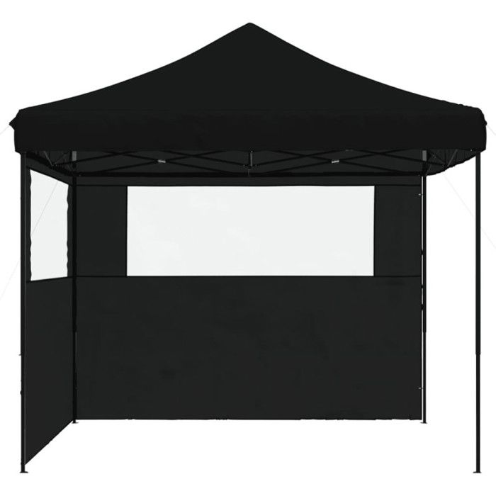 Tente de réception - VIDAXL - Pliable - 2 parois latérales - Imperméable - Noir