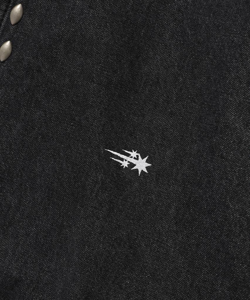 Niceghostclub Stud Denim Hoodie Jacket_Black(Ng2Esud110A)