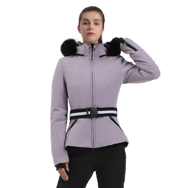 Women's Extreme Cold Double Board Ski Suit: Windproof, Down-Insulated, Warm Ski Jacket