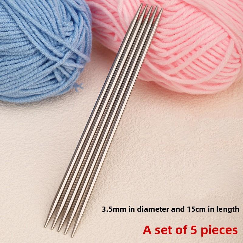 Agujas de tejer de acero inoxidable, Ganchos de ganchillo, Agujas de puño de 15 cm, Calcetines tejidos a mano, Herramientas especiales para tejer para hacer muñecas, Agujas cortas
