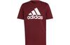 Essential T Shirts Men's Dark Red Crew Neck Moderate Straight Fit IS1301