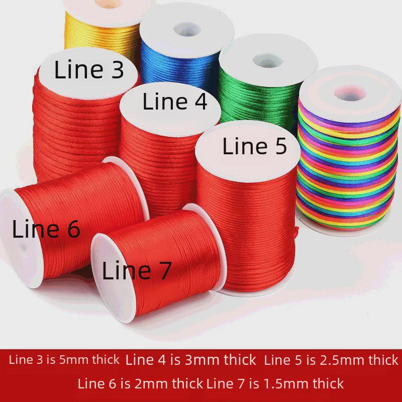 Chinese Knot Red String Bracelet with Jade Pendant and Braided Accessories