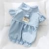 Spring and Summer Dog Thin Breathable Cloth Label Small Flying Sleeve Lady Dress Cat Two Feet Skirt Pet Dog Clothes