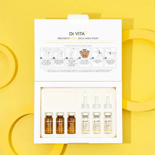 DR. Vita Premium Vita C Dual Solution Ampullen-Set (1,8 g x 3 Stück + 10 ml x 3 Stück)
