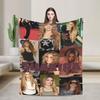 Cozy Shakira Singer Blanket Merch Bed Decorative Throw Blanket Lightweight Thin Velvet for Office