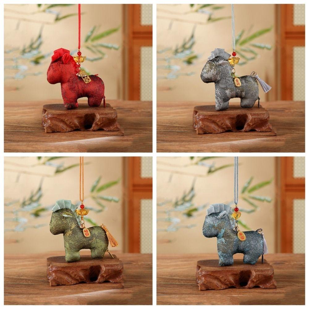 Refillable Zodiac Horse Sachet Brocade Bag Horse Hanging Decoration High-end Pony Car Pendant  Gift