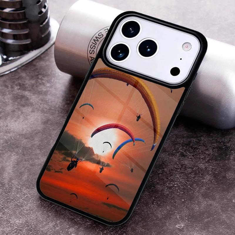 Paragliding Paraglider Phone Case for iPhone 17 16 15 Pro Max Air 14 13 12 11 Plus Shockproof Capa Cover