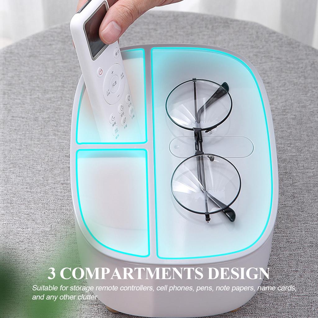 Multifunctional Tissue Box Double Layer Desktop Organizer Detachable Tissue Organizer Paper Towel Dispenser Desktop