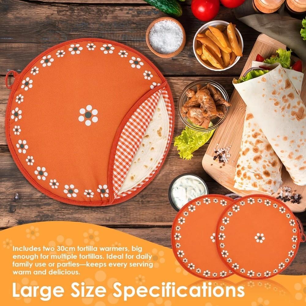 Microwave Heating Tortilla Warmer Bag Heat Resistant Bread Warmer Storage Outdoor Use
