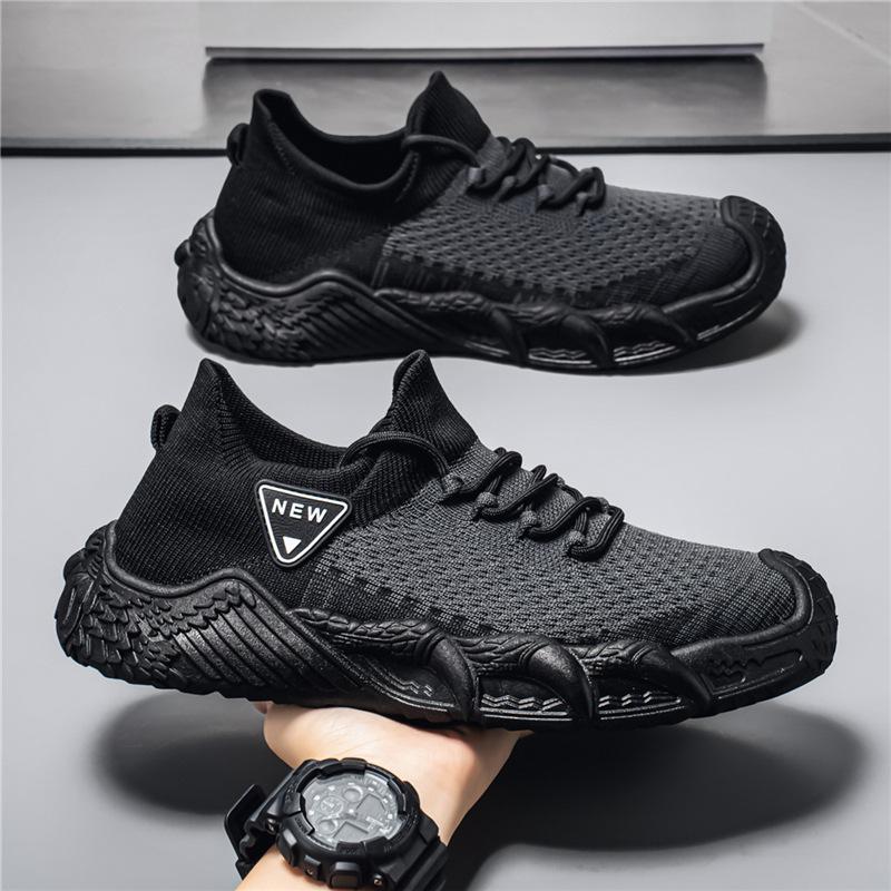 Lightweight men's breathable soft-soled trendy shoes coconut shoes men's shoes fly-woven mesh sports casual shoes