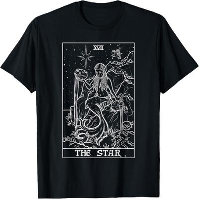 Das Stern Tarotkarte Halloween Meerjungfrau Gothic Hexe Horror T-Shirt