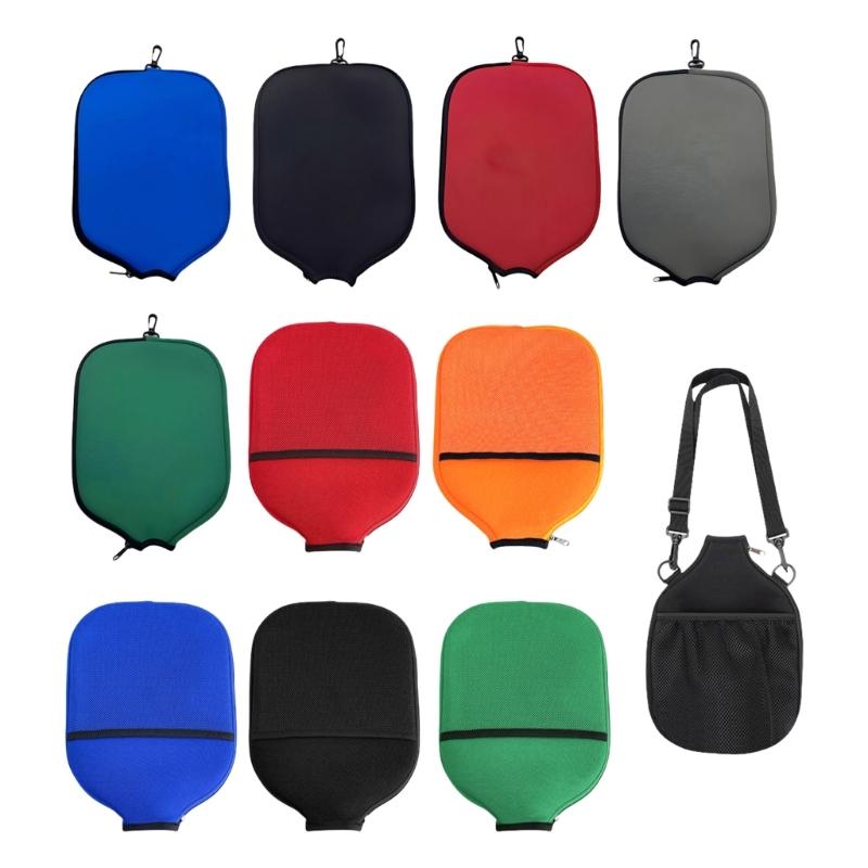 Neoprene Covers Pickleballs Racket Sleeve Waterproofs Paddles Cover Zipper Holder Case Paddles Shoulder Bag Easy to Carry
