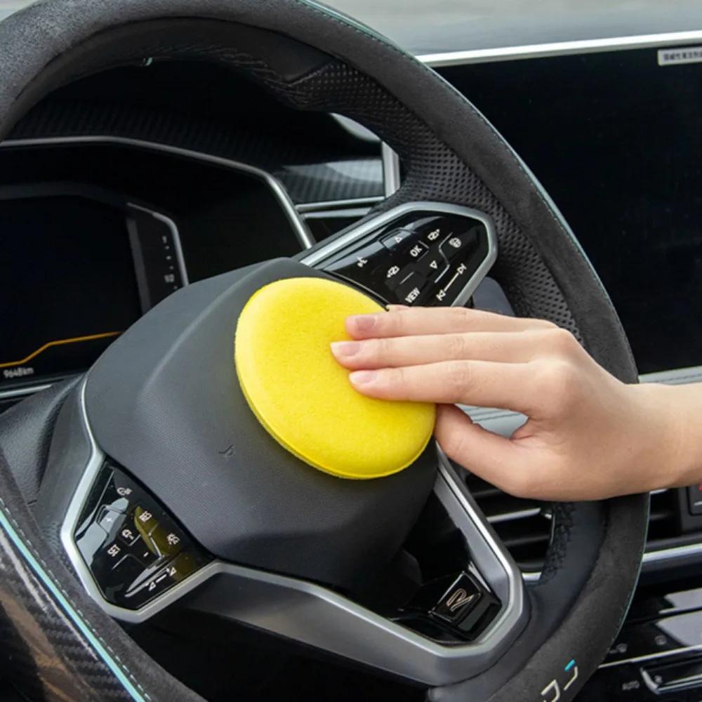 Round Car Waxing Polish Wax Foam Sponge High Density Applicator Pads Cleaning Sponge Auto Detail Washing Car Cleaning Tool