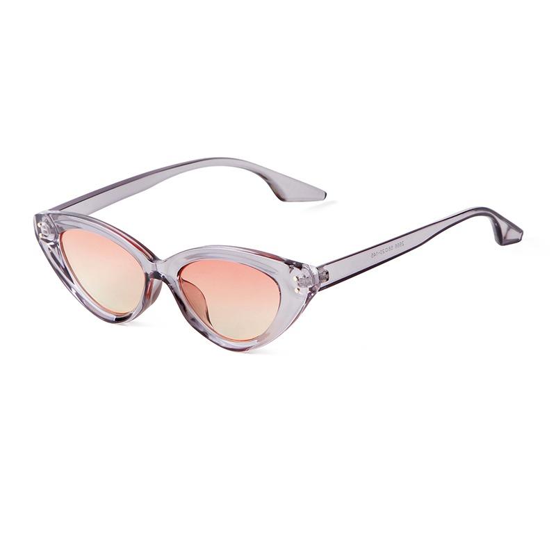Vintage Fashion Cat Eye Sunglasses Women Men Luxury Designer Retro Rivet Cute Pink Lens Cateye Sun Glasses Large Shades S2686