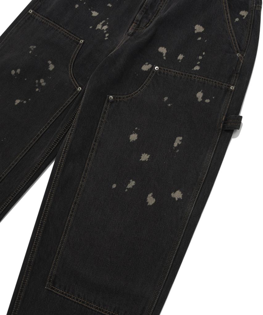 COVERNAT Denim Wide Double Knee Pants Black