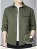 Men's Plus Size Military Style Business Workwear Shirt - Spring/Autumn