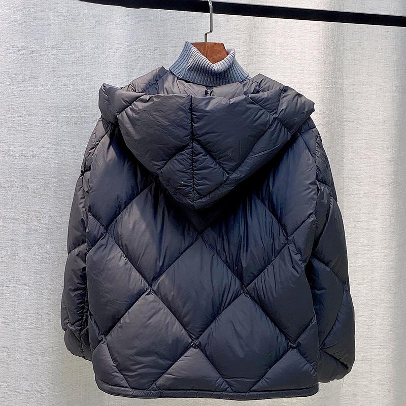 Winter Fashion Down Short Jacket Women Thick Warm Hooded Puffer Coat Outwear