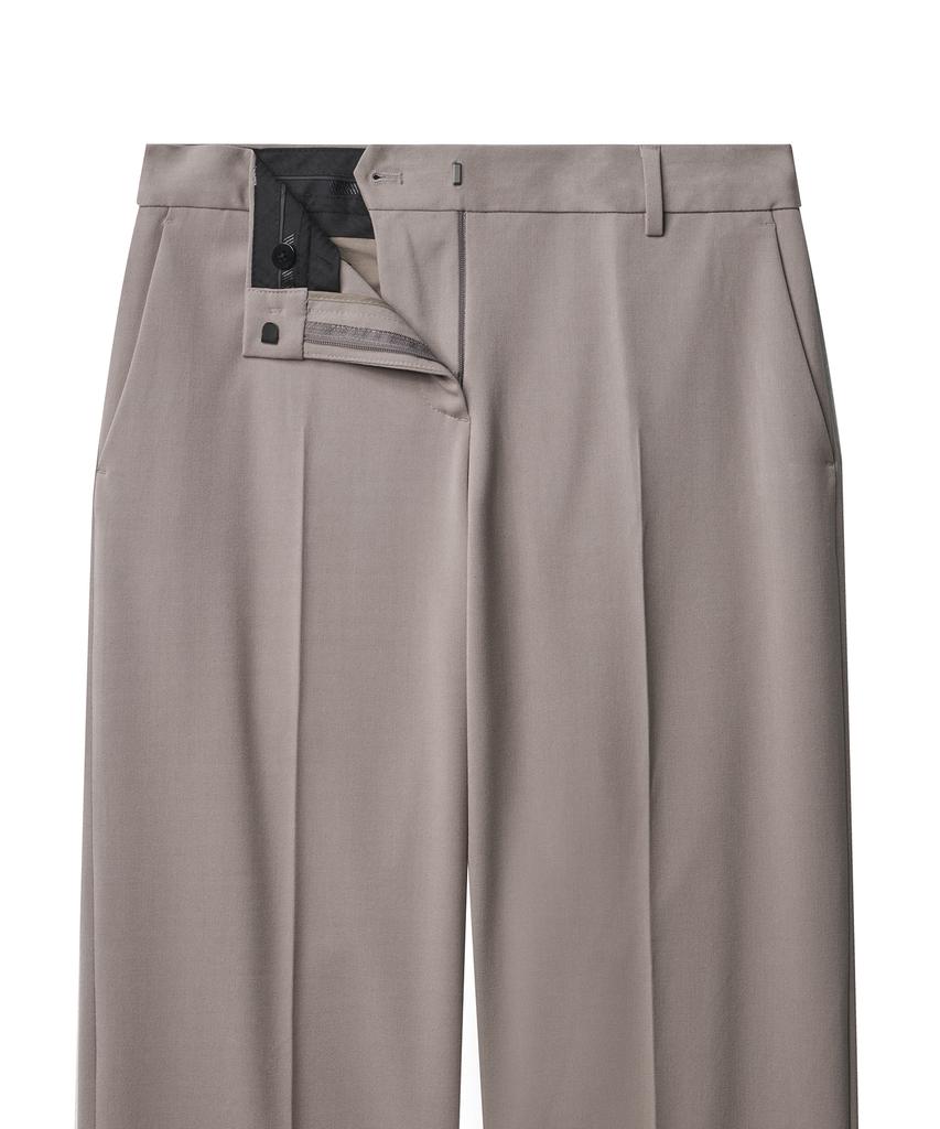 MUSINSA STANDARD WOMAN Women'S Low-Rise Wide Slacks [Grayish Beige]