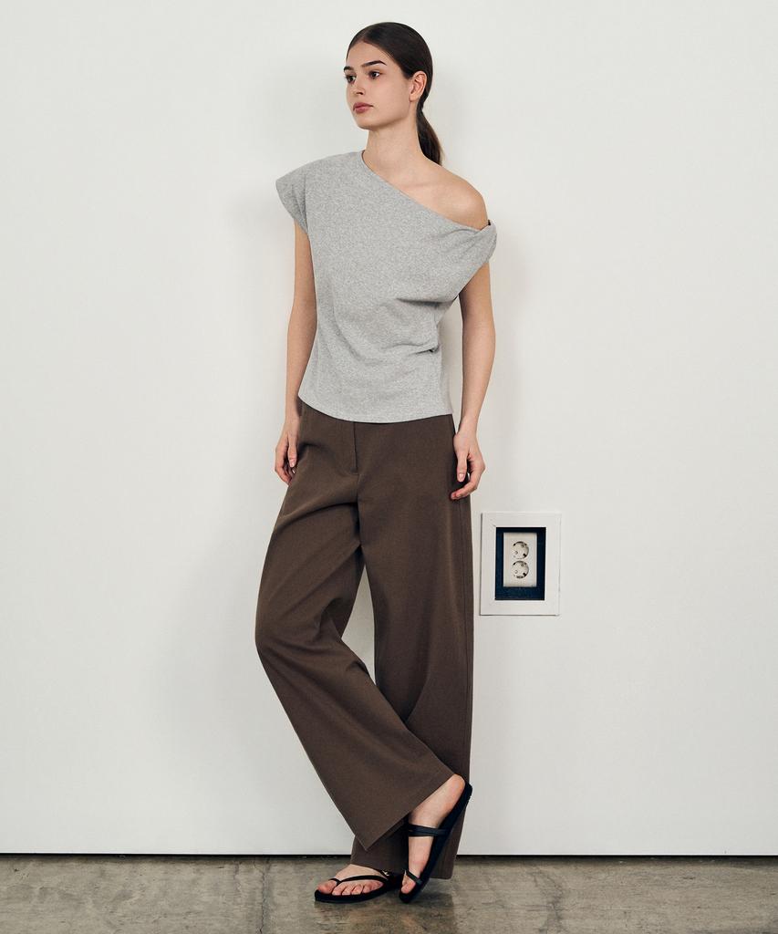 Laneonkyulleoseu Denim-Like Wide Pants_Brown