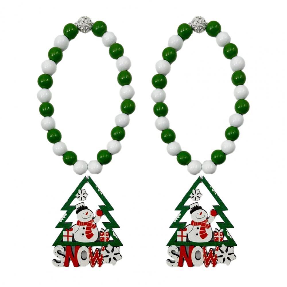 Boho Style Christmas Curtain Ties Reusable Beaded Curtain Tiebacks Creative Cartoon Window Curtain Buckles Christmas Decorations