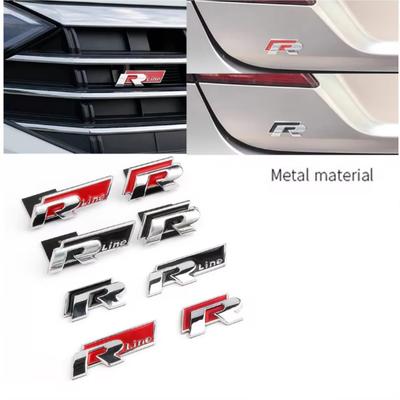 3D Metal Car Front Grille Badge Sport Emblem Sticker Body Sticker Decal For Go/lf R R Line Tiguan Touareg Polo CC Passat R36 Scirocco