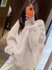 Cozy Wool Knit Top for Petite Women: Thickened Autumn/Winter Layer In Gentle, Lazy Style