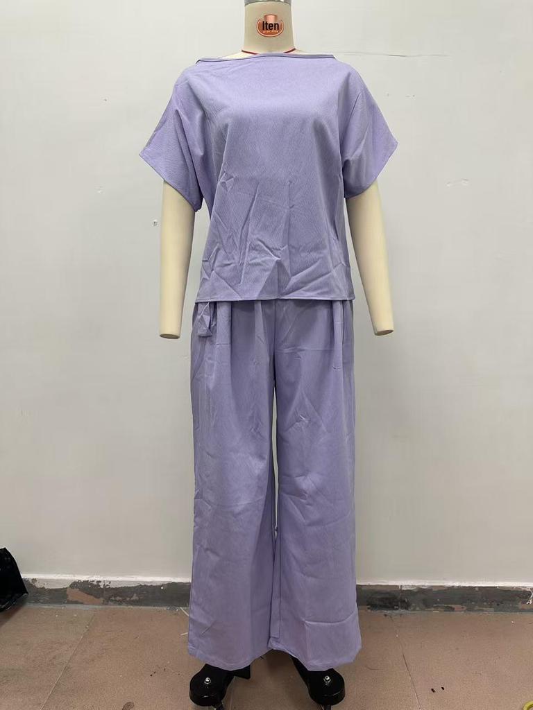 Women's 2026 Summer European & American Casual Linen Suit - Loose Drape Two-Piece Set