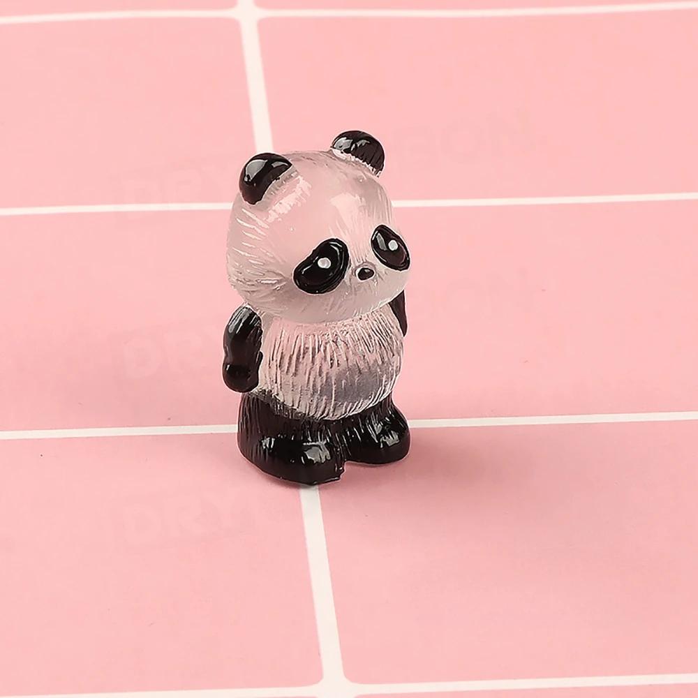 Świecąca Panda Miniaturowa Panda Ozdoby Samochodowe Wykończenie Wnętrza Dekoracja Deski Rozdzielczej Stylizacja Samochodu Zestawy Nadwozia Akcesoria