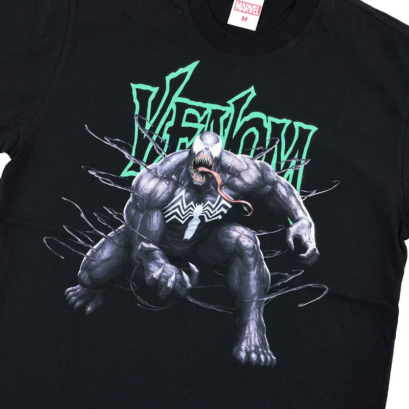 EVERSOUL Marvel Venom Hulk Avengers Short Sleeve T-Shirt, Men's Black, Size L (Imported)