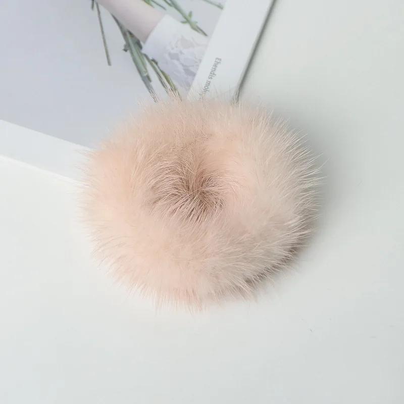 Haarband 100% Echtes Nerzhaar Seil Haargummi Seil Pferdeschwanz Schwanz Streifen Handgelenkband Vintage Elastisch Kopfschmuck Haarband