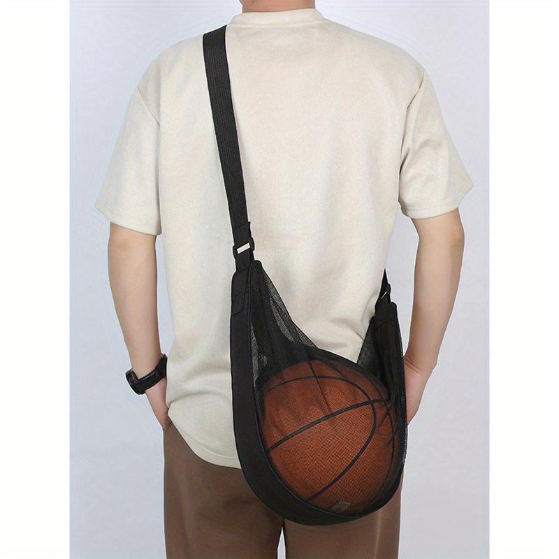 Nastavitelná síťovaná taška přes rameno Přenosný fotbalový úložný batoh Outdoorový basketbalový volejbal Multifunkční úložné tašky na míče